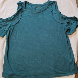 Loft Teal  Cold - shoulder - T Shirt